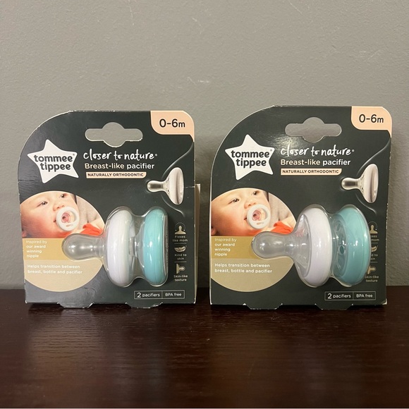 New Tommee Tippee Breast-Like Naturallly Orthodontic Pacifier, 0-6 Months - Picture 1 of 4